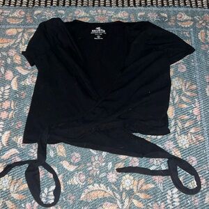 women’s, Black Hollister, tie top, size- small
